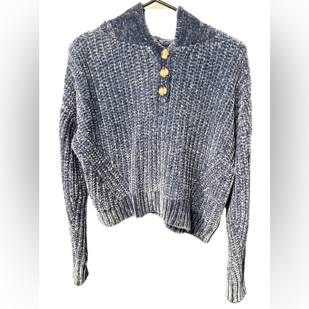 Aeropostale sweater crop top color:blue size:S - Picture 1 of 6